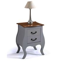 Mesa de Cabeceira Bombê Antique 2 gavetas - 1026