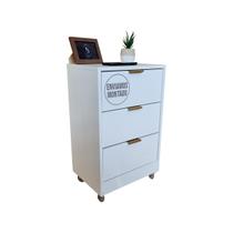 Mesa de Cabeceira Branca 3 Gavetas 50cm Gaveteiro Quarto Cama 100% Já Montado - Fl Decor