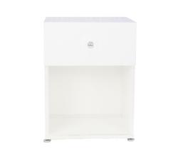 Mesa de Cabeceira Branca com Gaveta e Espaço Aberto 53x40cm - Modelo Cruzeiro Mesa de Cabeceira Branca com Gaveta e Espaço Aberto 53x40cm - Modelo Cruzeiro