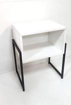 Mesa de cabeceira Branca Estilo Industrial Mesa de cabeceira Branca Estilo Industrial