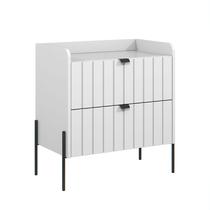 mesa de cabeceira branca moderna moriah 60cm alto padrão