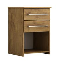 Mesa De Cabeceira Bruna Mdp 2 Gavetas Castanho