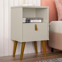 Mesa de Cabeceira Búzios 1 Gaveta Off White - Linea Brasil