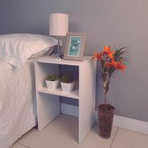 Mesa de Cabeceira Cama Solteiro Quarto Sala 35cm Branco Mesa de Cabeceira Cama Solteiro Quarto Sala 35cm Branco