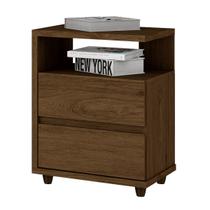 Mesa de Cabeceira Campeche 2 Gavetas Castanho Hp - Henn