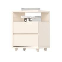 Mesa de Cabeceira Campeche 2 Gavetas OFF White