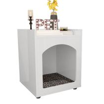 Mesa de Cabeceira Casinha de Cachorro/Gato PET Branco Ofertamo