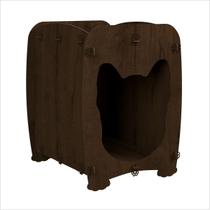 Mesa De Cabeceira Casinha Pet Dog 55x43 MDF Malbec Ofertamo