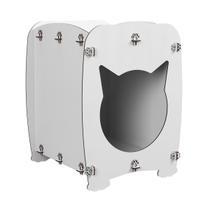 Mesa De Cabeceira Casinha Pet Gato Cat Branco Mesa De Cabeceira Casinha Pet Gato Cat Branco