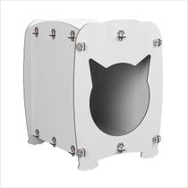 Mesa De Cabeceira Casinha Pet Gato Cat Branco Ofertamo