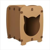 Mesa De Cabeceira Casinha Pet Gato Cat MDF Natural Ofertamo