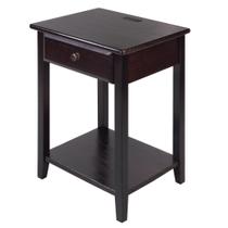 Mesa de cabeceira Casual Home Owl com porta USB e gaveta de carregamento