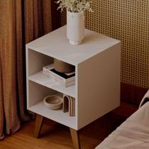 Mesa de Cabeceira Chennai Pé Plástico Multiuso 30x35cm Branco Mesa de Cabeceira Chennai Pé Plástico Multiuso 30x35cm Branco