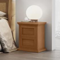 Mesa de Cabeceira Clássica Tróia em Madeira Maciça - Imbuia Mel