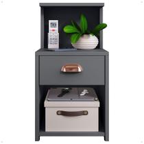 Mesa de Cabeceira Cléo Criado Com Gaveta e Nicho Para Quarto Cama Box Mesa de Cabeceira Cléo Criado Com Gaveta e Nicho Para Quarto Cama Box