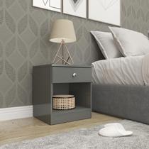Mesa de Cabeceira com 1 Gaveta 40x45cm London Cinza 6500 Mesa de Cabeceira com 1 Gaveta 40x45cm London Cinza 6500