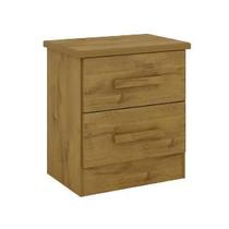 Mesa de Cabeceira com 2 Gavetas - New Athos-Cinamomo - Móveis D'Doro