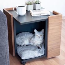Mesa de Cabeceira com Casinha para Pet - Rodízios - Escolha a sua cor - 100% MDF