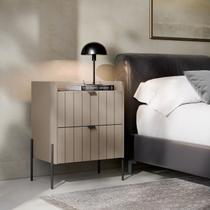 mesa de cabeceira com gaveta conect para quarto moriah 45cm MDF pés de ferro estilo industrial Design Moderno mesa de cabeceira com gaveta conect para quarto moriah 45cm MDF pés de ferro estilo industrial Design Moderno