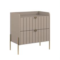 mesa de cabeceira com gaveta para cama quarto moriah 60cm pés e puxadores em ferro classico dourado