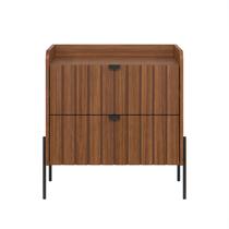 mesa de cabeceira com gaveta para cama quarto moriah 60cm pés e puxadores em ferro classico preto