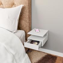Mesa De Cabeceira Com Gaveta Suspensa Slim Quarto Mdf
