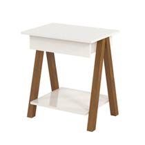 Mesa de Cabeceira com Gaveta Verona Amadeirado Off White