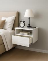 Mesa de Cabeceira com Nicho e Gaveta com Corrediça Telescópic