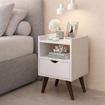 Mesa de Cabeceira Compacta Retrô Mesinha Canto Cama Decore Quarto Com Gaveta Alice Mesa de Cabeceira Compacta Retrô Mesinha Canto Cama Decore Quarto Com Gaveta Alice
