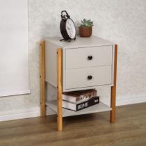 Mesa de Cabeceira Cor: Cinza