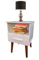 Mesa de Cabeceira criado 1 gaveta retrô Pérola várias cores