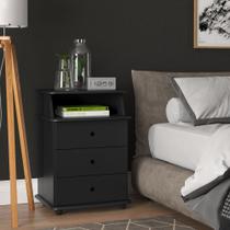 Mesa de Cabeceira Criado com gavetas Estilo Retrô Para Quarto Várias Cores Mesa de Cabeceira Criado com gavetas Estilo Retrô Para Quarto Várias Cores