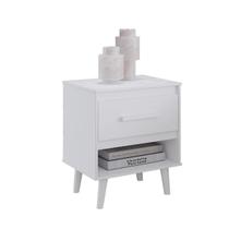 Mesa de Cabeceira Criado Compacta com 1 gaveta e Nicho Mila