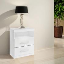 Mesa de Cabeceira Criado Compacto Quarto Cama Branco