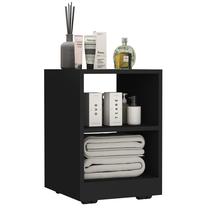 Mesa de Cabeceira Criado Decore Compacto com Rodízios