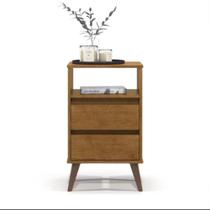 Mesa De Cabeceira Criado Lateral Para Quarto Retro Roma 2 Gavetas 1 Nicho Pés Palito - Freijo Mesa De Cabeceira Criado Lateral Para Quarto Retro Roma 2 Gavetas 1 Nicho Pés Palito - Freijo