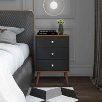 Mesa de Cabeceira criado Mix 3 Gavetas pés em maderira maciça Mesa de Cabeceira criado Mix 3 Gavetas pés em maderira maciça