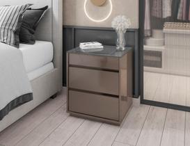 Mesa de Cabeceira Criado para quarto Cama com 3 gavetas onde uma possui divisórias Belize