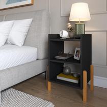 Mesa De Cabeceira Criado Quarto Pé Madeira Moderno Sofia