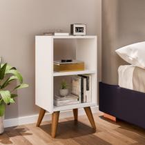 Mesa De Cabeceira Criado Retro Cama Quarto Suite Cor Branca