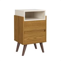 Mesa de cabeceira Criado Verona Quarto Moderno Com 2 Gavetas e Nicho