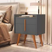 Mesa de Cabeceira Davi 1 Gaveta 1 Porta Pés Palito Onix - MJM Casa dos Moveis Mesa de Cabeceira Davi 1 Gaveta 1 Porta Pés Palito Onix - MJM Casa dos Moveis