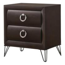Mesa de cabeceira de madeira Acme Tablita com 2 gavetas Dark Merlot