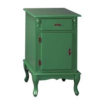 Mesa de Cabeceira de Madeira Antique com 1 Gaveta e 1 Porta - 1048