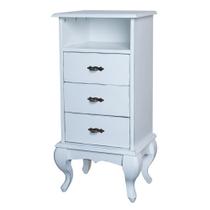 Mesa de Cabeceira de Madeira Antique com 3 Gavetas e 1 Nicho - 1050