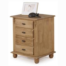 Mesa de Cabeceira de Madeira Antique com 4 Gavetas - 404