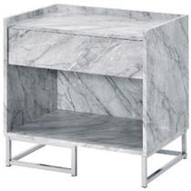 Mesa de cabeceira de mármore sintético Acme Azrael 56x38x28 cm