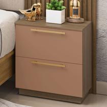 Mesa de Cabeceira Denver 2 Gavetas Nature/Camarim - Pnr Móveis