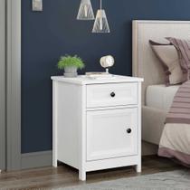 Mesa de Cabeceira Ditália 1 Gaveta 1 Porta DM-114 Branco Mesa de Cabeceira Ditália 1 Gaveta 1 Porta DM-114 Branco