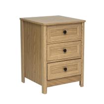 Mesa de Cabeceira Ditália 3 Gavetas DM-111 Carvalho Cozy Mesa de Cabeceira Ditália 3 Gavetas DM-111 Carvalho Cozy